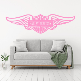 Samolepka Harley Davidson křídla Barva: růžová, Velikost: 100 x 28 cm