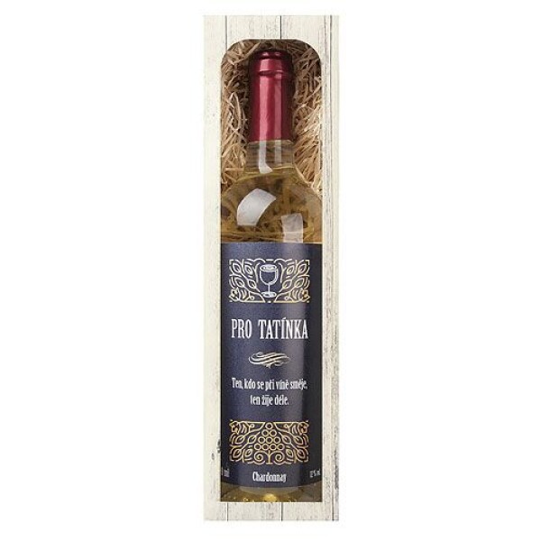 Mediabox Dárkové víno - Tatínkovi - bílé 750ml