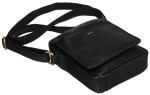 Pánské kabelky [DH] Kožená taška PTN 1117 NDM BLACK jedna velikost