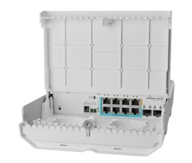 MikroTik CSS610-1Gi-7R-2S+OUT reverzní PoE switch, 8x Gigabit, 2x SFP+, 1x PoE out, 7x PoE in, 56Gbps EDF_1017418