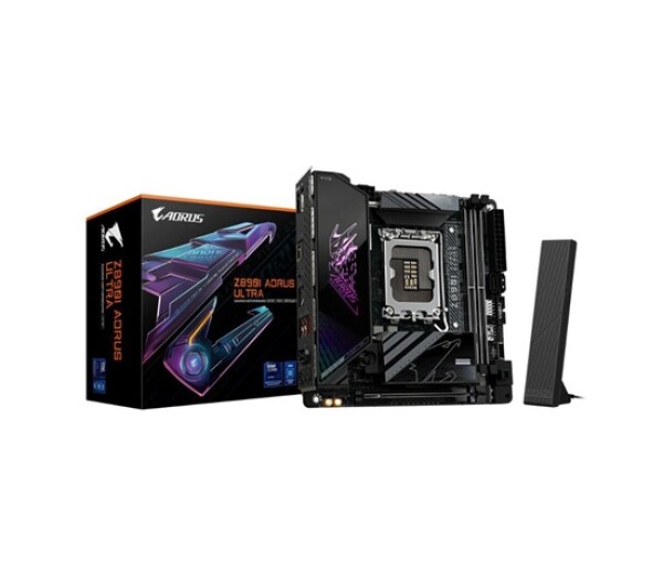 GIGABYTE MB Sc LGA1851 Z890I AORUS ULTRA, Intel Z890, 4xDDR5, 1xDP, 1xHDMI, 1xThunderbolt, WiFi, mITX EDF_1706030