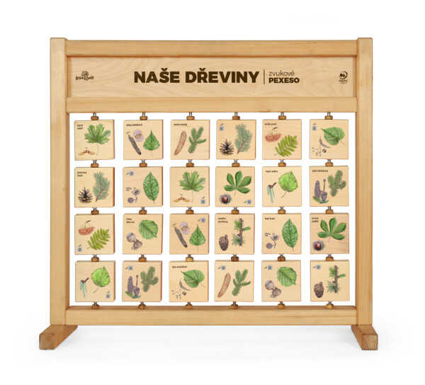 Pexeso zvukové stolní - Naše dřeviny