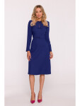 S413 Šaty s mašlí - modré EU S