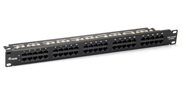 Equip / Patch panel / 50 portů / Cat3 / UTP / 1U / černá (125295)