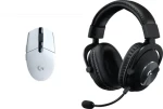 Logitech G305 Lightspeed bílá + G Pro X černá / Herní sada / bezdrátová myš 12000dpi + headset