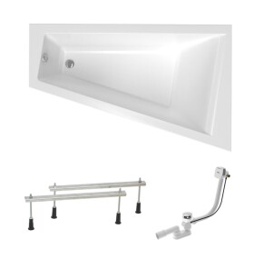 Asymetrická vana Laguna Idea Plus 160x100 cm akrylát pravá SIKOID1600PAPN SIKOID1600PAPN