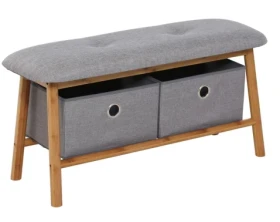 Lavice s úložnými boxy Elena, bambus