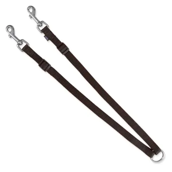 Trixie Vodítko PREMIUM rozdvojka černá / Vodítko / Pro 2 psy / 40-70 cm / 15 mm (G14-20111)