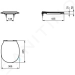 IDEAL STANDARD - Connect Air WC sedátko Softclose, bílá E036801