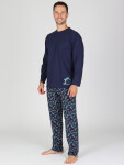EVONA a.s. Pánské dlouhé pyžamo P ANATOL s motivem kol - P ANATOL XXL