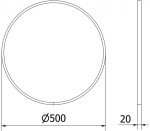 MEXEN - Loft zrcadlo 50, černý rám 9850-050-050-000-70