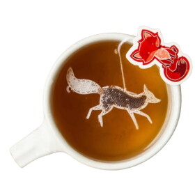 TEA HERITAGE Černý čaj Fox Gourmet Apple – 5 ks, červená barva, textil