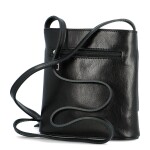 Luxusní dámská kožená crossbody kabelka Sweara, černá