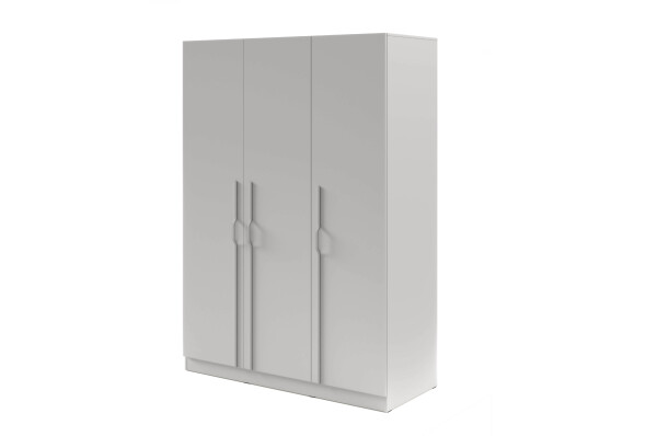 Šatní skříň Braga BR2 - Bez zásuvek Barva korpusu: Šedá, Úchytky: Kovové