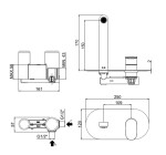PAFFONI - Candy Umyvadlová baterie pod omítku s tělesem, chrom CA104CR
