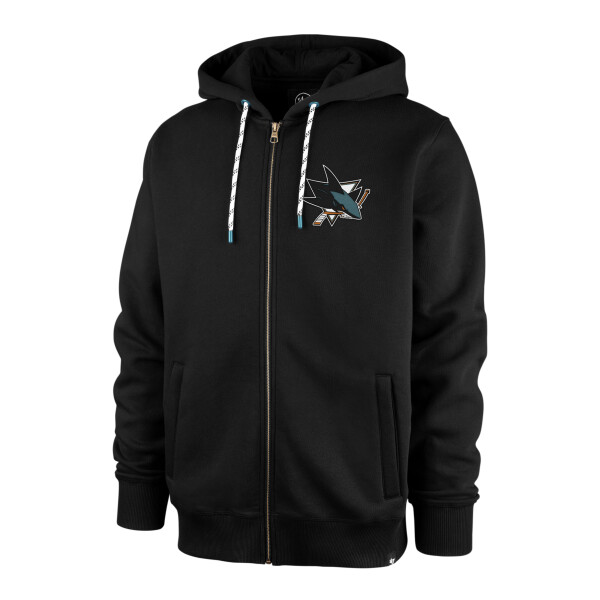 47 Brand Pánská Mikina San Jose Sharks Back Check 47 MORRIS Full Zip Hood Velikost: