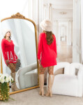 Trendy KouCla oversized v-sweater "GLAM" barva velikost Einheitsgroesse