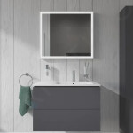 DURAVIT - ME by Starck Asymetrické umyvadlo 830x490 mm, 1 otvor pro baterii vpravo, s WonderGliss, bílá 23468300001