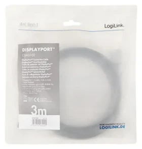 LogiLink DisplayPort 1.2 černo-šedá / Kabel DisplayPort / 3 m / 4K UHD / 60 Hz (CDA0102)