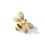 Brož Swarovski Elements Josette Gold - včela, Zlatá