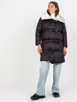 Černá zimní bunda s odepínacími rukávy Factory Price (TR8139) odstíny černé S (36)