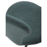 Židle jídelní, modrá látka, nohy černý kov