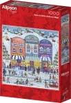ALIPSON Čtvercové puzzle Vánoční vesnička Mír na Zemi