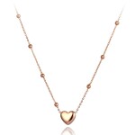 Ocelový náhrdelník Alejandra Gold - chirurgická ocel, srdce, Zlatá 40 cm + 5 cm (prodloužení)