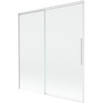 MEXEN/S - Rox vanová zástěna 2-křídlová posuvná 150 x 150, transparent, bílá 8C9-150-001-20-00
