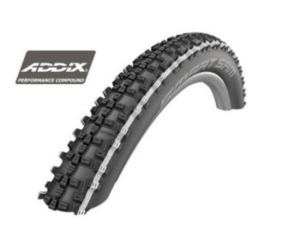 Schwalbe plášť Smart Sam 26x2.25 new Addix Performance bílé pruhy