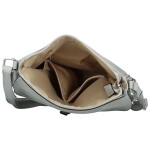 Trendy dámská koženková crossbody kabelka Samira, šedá