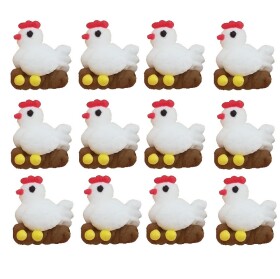 Fagoš Cukrové ozdoby Slepička bílá 12 ks