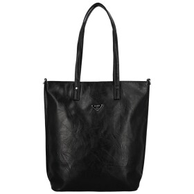 Stylová dámská koženková kabelka na rameno Indira, černá