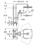 GROHE - Vitalio Comfort Sprchový set s termostatem, 25x25 cm, 2 proudy, matná černá 266962431