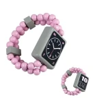 Detoa Dřevěné oboustranné hodinky růžové