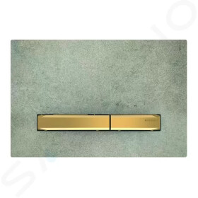 GEBERIT - Sigma50 Ovládací tlačítko pro 2 množství splachování, dekor betonu/mosaz 115.672.JV.2