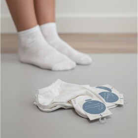 Fuski boma Ponožky 36110 3 páry bílé s kytičkami