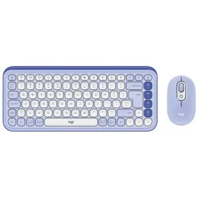 Logitech POP ICON US modrá / Bezdrátová sada klávesnice a myši / US verze (920-013078)