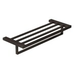 KLUDI - Vela C Držák ručníku s poličkou, délka 60 cm, broušený Gunmetal 31989N2