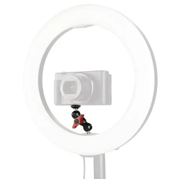 Hama Twin Ball 72 / rameno s 2 kulovými klouby pro kruhová LED světla / 2x 1,4", 7,2 cm (4650)