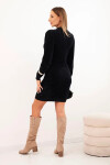 Dámské svetrkové šaty s polo-rolákem z měkké alpaky černý UNI