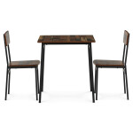 Jídelní set s 2 židlemi, 70x70x76cm, mdf, old wood, AUT-O2121 OLW2