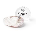 Náramek Sola - přírodní kůže, chirurgická ocel, řiční perla, Hnědá 19 cm