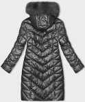Dámská zimní prošívaná bunda (16M9100-105) grafitová - J.Style XL