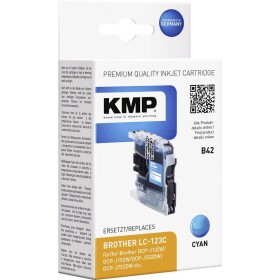 KMP Ink náhradní Brother LC-123 kompatibilní azurová B42 1525,0003