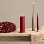 Ester & erik Adventní svíčka 20 cm – 36 Winter berry, červená barva, vosk