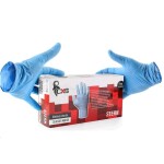 Rukavice STERN jednorázové nitrilové modré 100ks nepudrované 7 modré