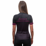 Dámský cyklistický dres kr. rukáv Sensor Cyklo Tour black dots