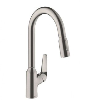 HANSGROHE - Focus M42 Dřezová baterie M429-H220 s výsuvnou sprškou, vzhled nerezu 71800800