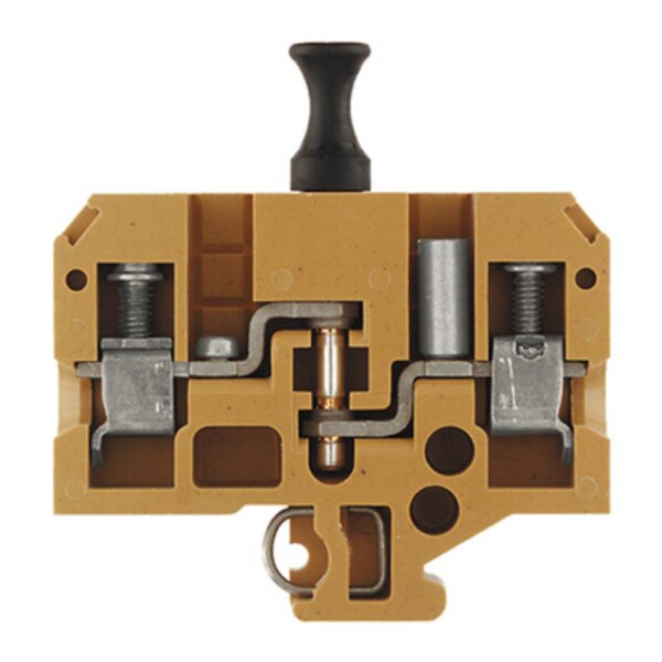SAK Series, Test-disconnect terminal, Rated cross-section: 10 mm², Screw connection, Medium Yellow, Direct mounting SAKC 10 2STB 0324120000 středně žlutá